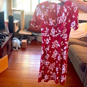 Beautiful red dress from Unique Vintage.  Fits true to size.